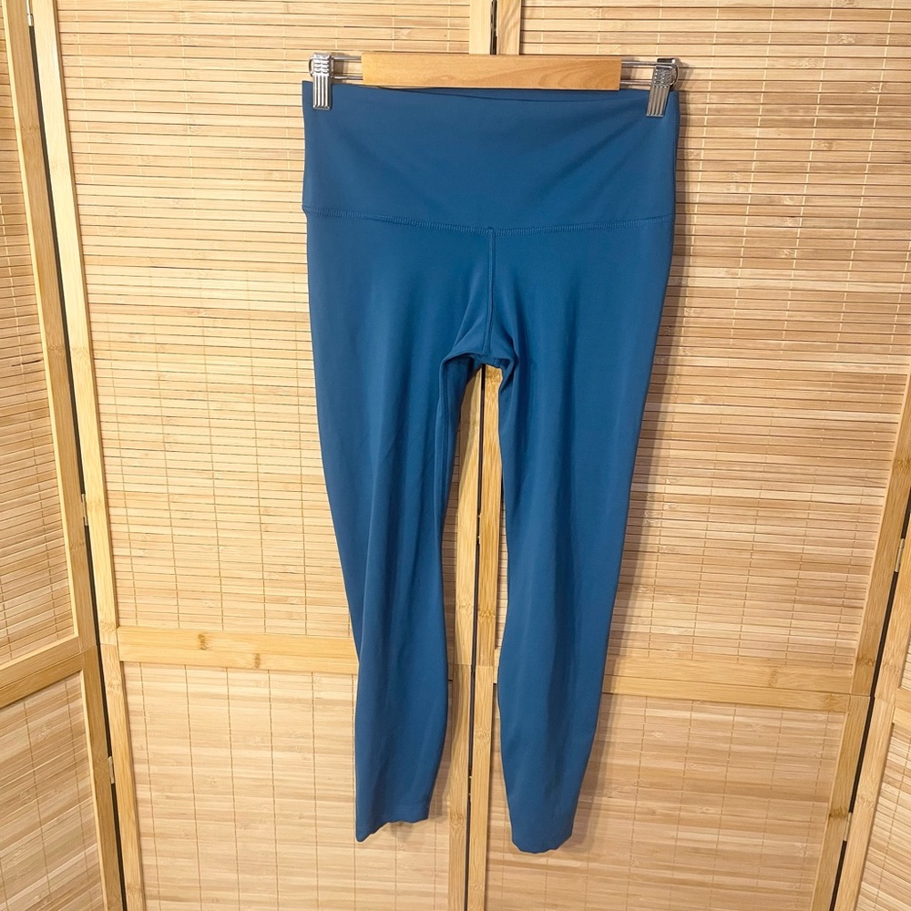 Nike yoga blue leggings pants woman’s large EUC